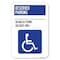 Signmission Reserved Parking-Disabled Permit Holde Heavy-Gauge Aluminum Sign, 12" x 18", A-1218-23152 A-1218-23152 - alternate 1